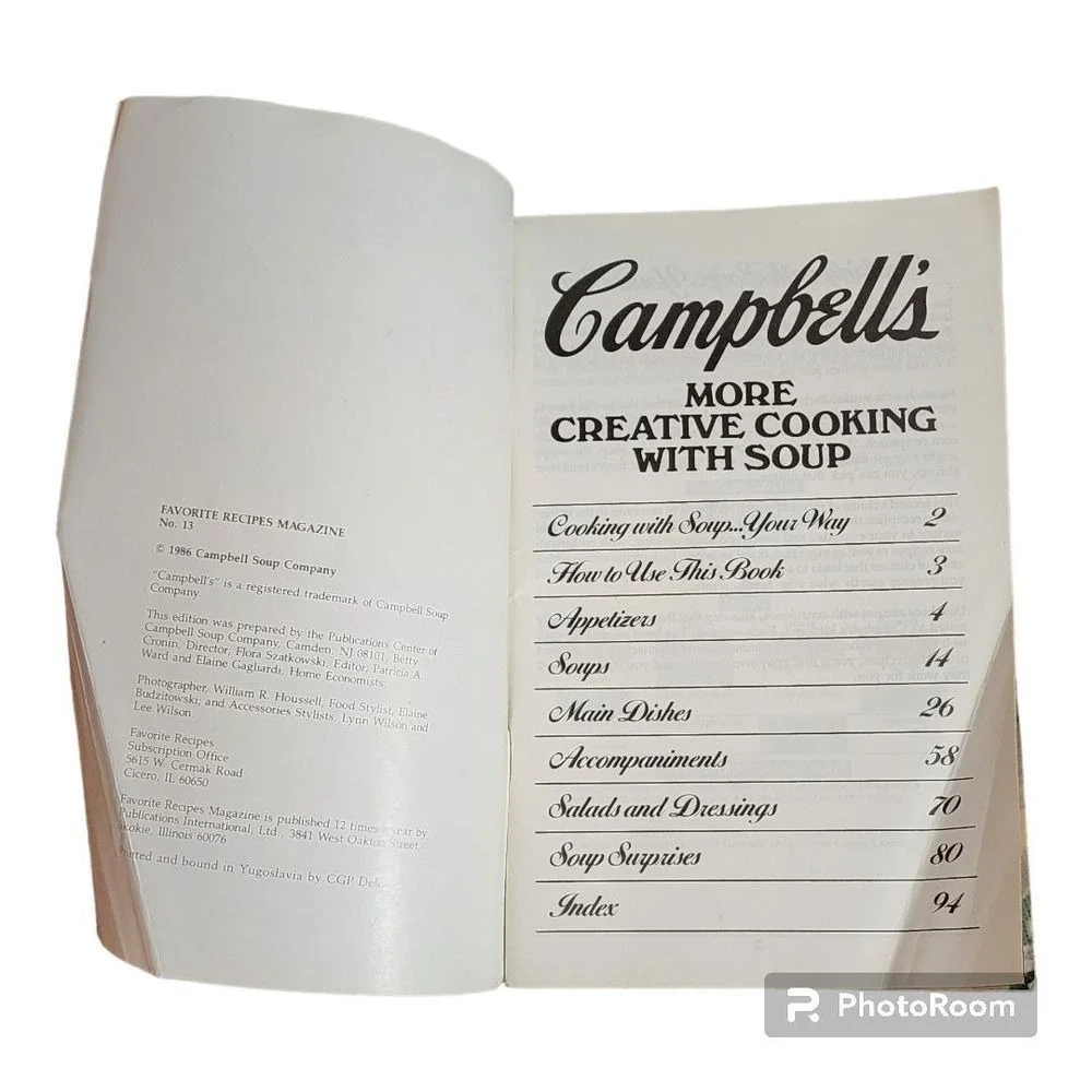 Lot of 2 Campbell's Favorite Recipes Creative Cooking with Soup Cook Booklets